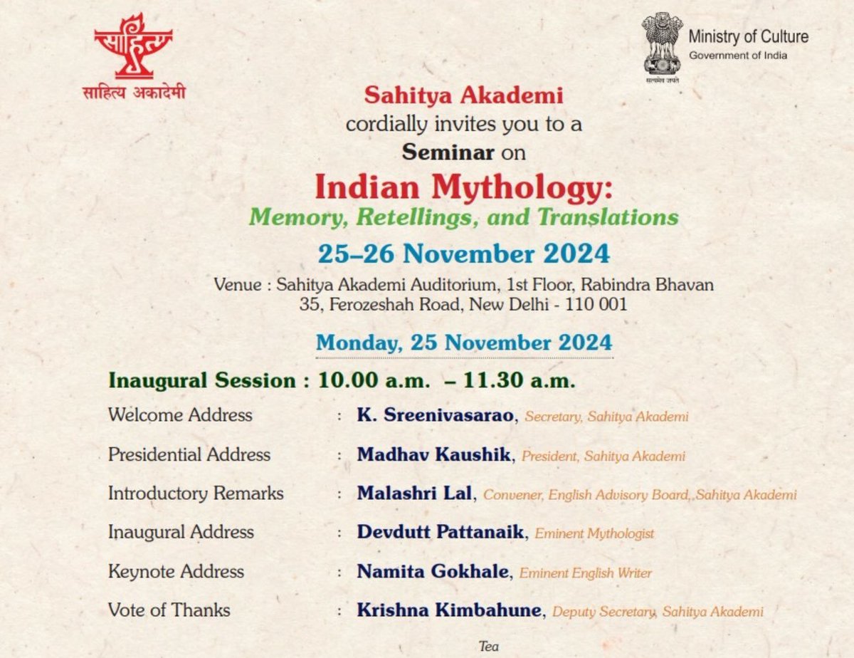 rishibagree's tweet photo. Modi Govt scraps this seminar that had abusive casteist psycho @devduttmyth as a keynote speaker.

The officer who organised the event got suspended https://t.co/gZP7gHk67z