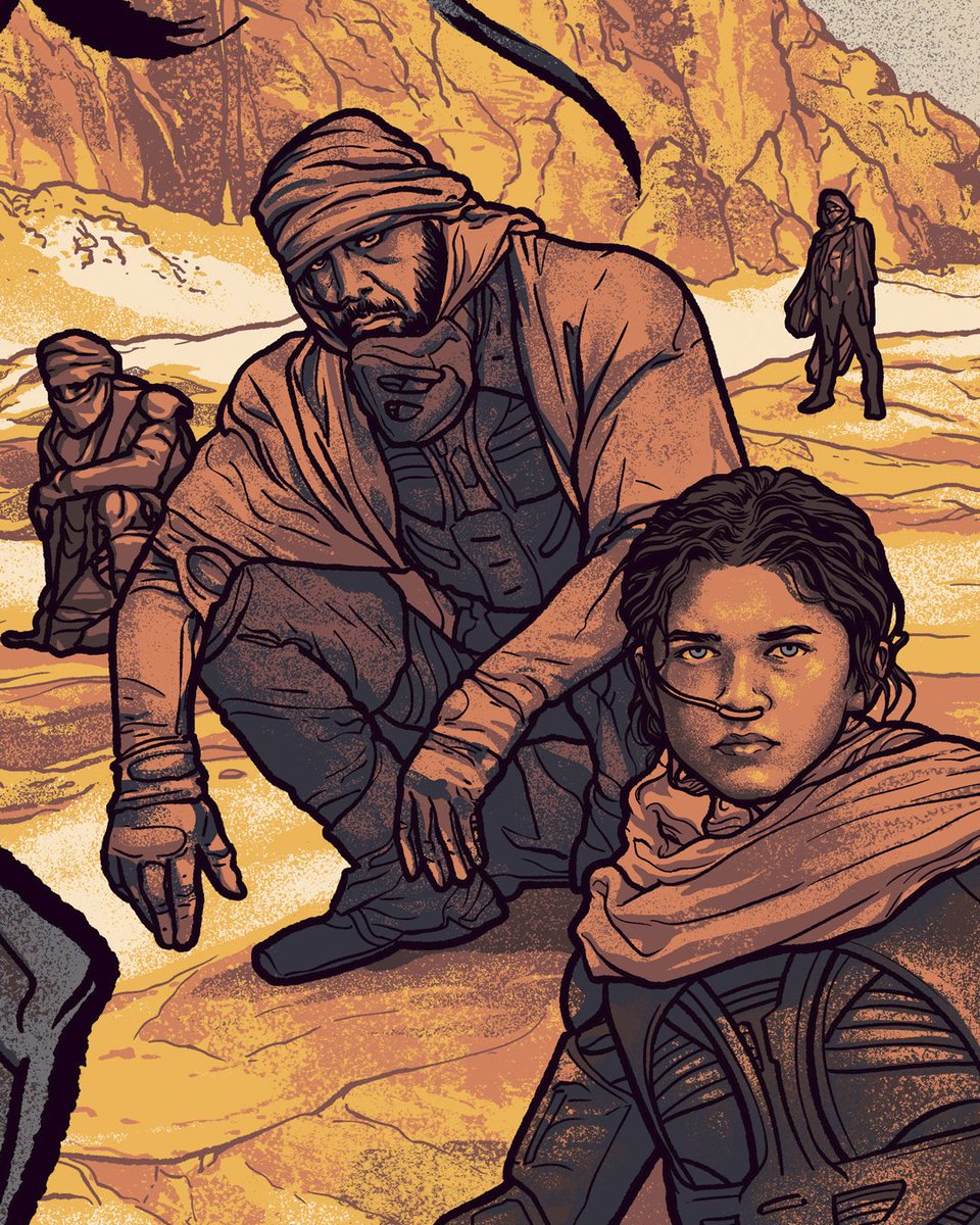 martinansin's tweet photo. 🚨 **New print out today!**🚨 

Dune: Part One
24 x 36 inch screenprint
Edition of 300
On sale Friday at 1 p.m. ET at https://t.co/A9KC6c85YK

Dune: Part One
Sand Variant
Edition of 150
Only at DesignerCon Las Vegas, this weekend https://t.co/JNrAng2505