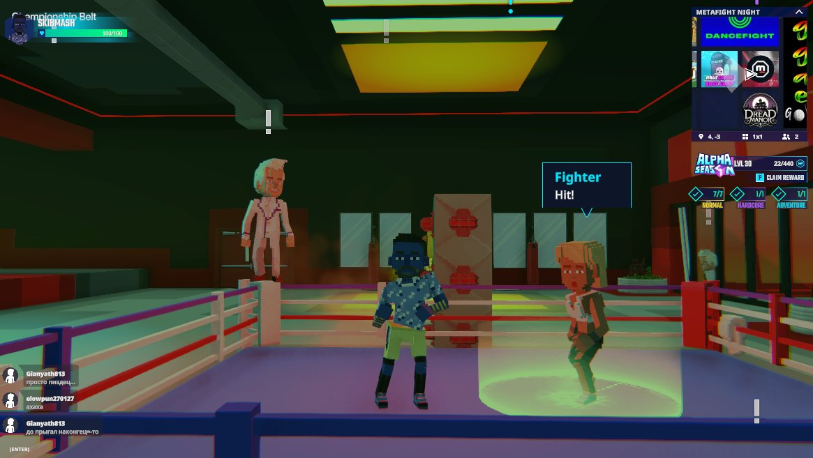 Skibmash's tweet photo. Stepping into the @MetaFightOff Arena in @TheSandboxGame. Time to show off my virtual martial arts skills! 🥋💥 https://t.co/0Jm7F77C9B #TheSandbox #AlphaSeason4 #AS4SocialChallenge https://t.co/qNUdHBkOTo