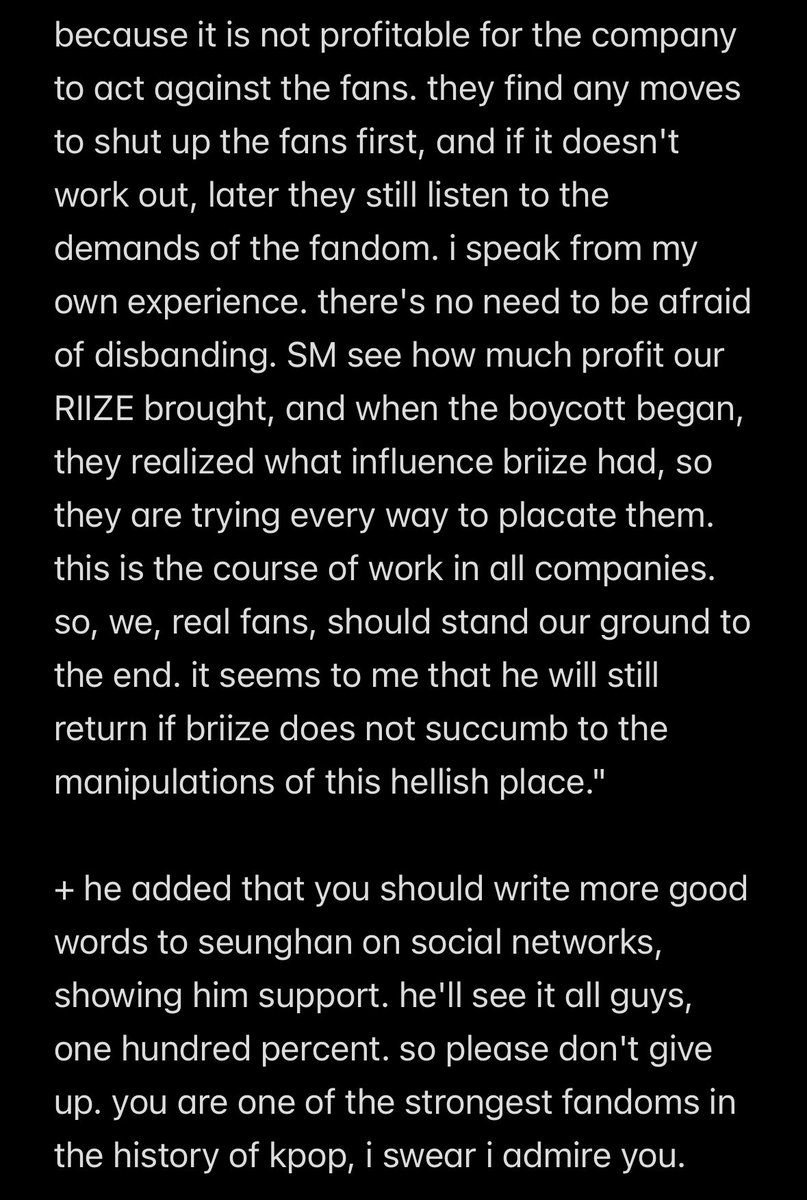 littlebabyshar1's tweet photo. user sent one important message, please read it and never give up!

@SMTOWNGLOBAL
SEVEN OR NONE #THEBOYCOTTCONTINUES #BOYCOTTRIIZE #RII7EISSEVEN #BRINGSEUNGHANBACKTORIIZE https://t.co/aIqTGXYAYl