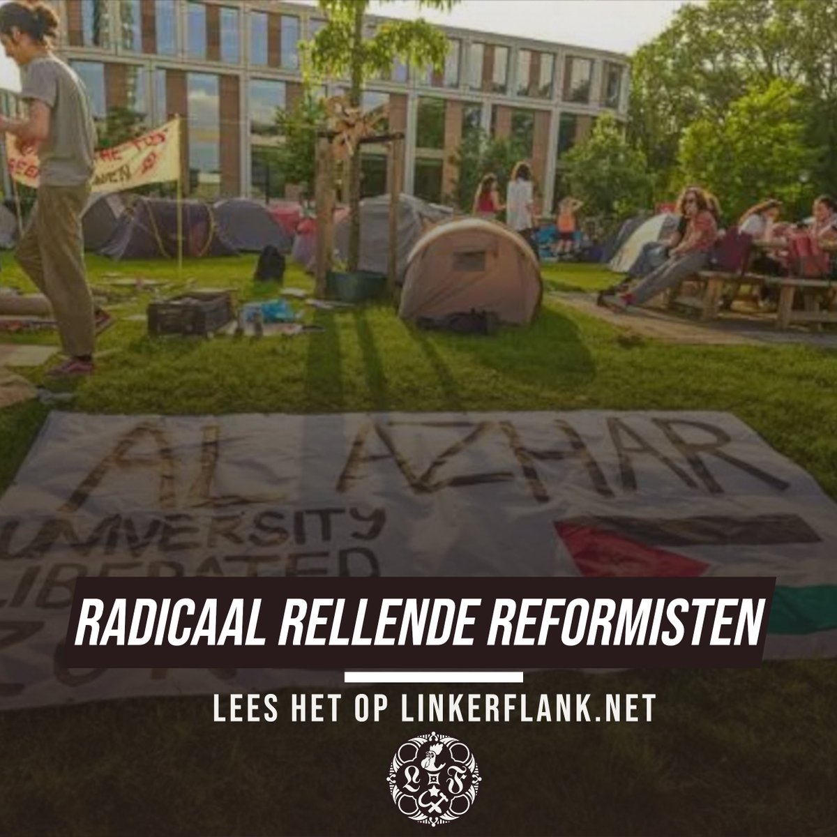 In dit artikel stelt Sterre Wichelaar dat rellend radicalisme een reformistische, en geen revolutionaire, strategie is en dat, omdat reformisme een onzinstrategie is, dit daarmee een onderdeel is van die reformistische klucht.

Lees het hier: linkerflank.net/2024/11/11/rad…