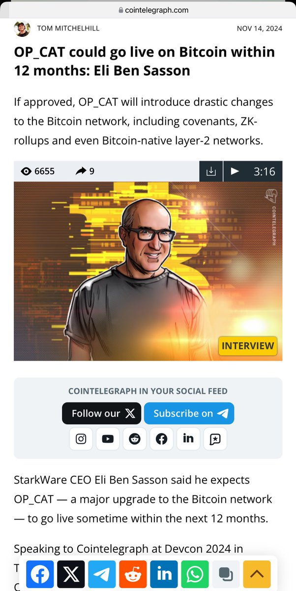 Did someone say OP_CAT 👀👀👀

Satoshi’s cat 🐈 is ready for it 🚀 

$OPCAT

cointelegraph.com/news/op-cat-ma…