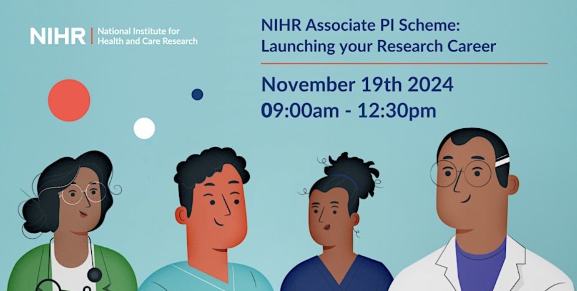 Are you a Nurse or AHP looking to start a career in research?

Why not join the <a href="/NIHRresearch/">National Institute for Health and Care Research</a>'s information event to learn more about the 6 month Associate Principal Investigator Scheme:

🗓️ 19th November 2024
🕔 9am to 12:30pm, online

Register to attend: bit.ly/40NpwPa