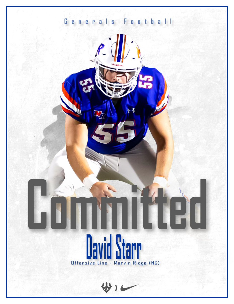 I am excited to announce my commitment to play football at Washington and Lee. Thank you to my family, <a href="/CoachLeggett78/">Coach Leggett</a>, and <a href="/coach_carter77/">Aubrey Carter</a> for pushing me, supporting me, and believing in me.

<a href="/coach_rapoza/">Coach Rapoza</a> <a href="/coachlerose/">Coach Lerose</a> <a href="/CoachMGibson/">Malcolm J. Gibson</a> <a href="/finisholacademy/">FinishOLAcademy</a> <a href="/MarvinRidgeFB/">Marvin Ridge Football</a>