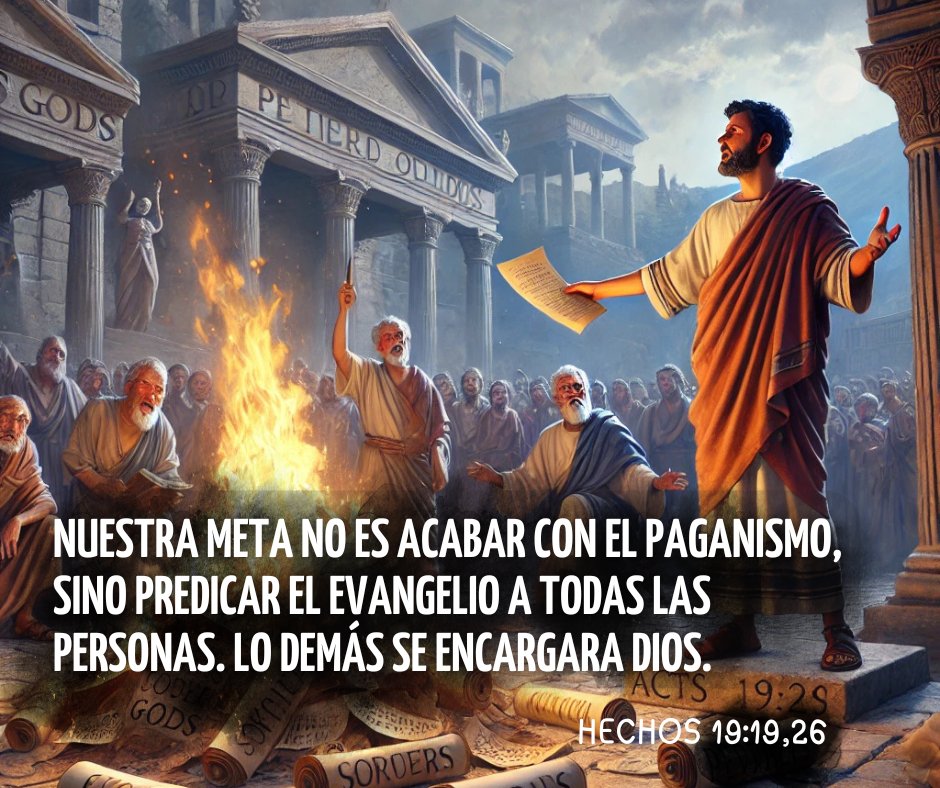 Hechos 19:19,26 
Asimismo muchos de los que habían practicado la magia trajeron los libros y los quemaron delante de todos; y hecha la cuenta de su precio, hallaron que era cincuenta mil piezas de plata...