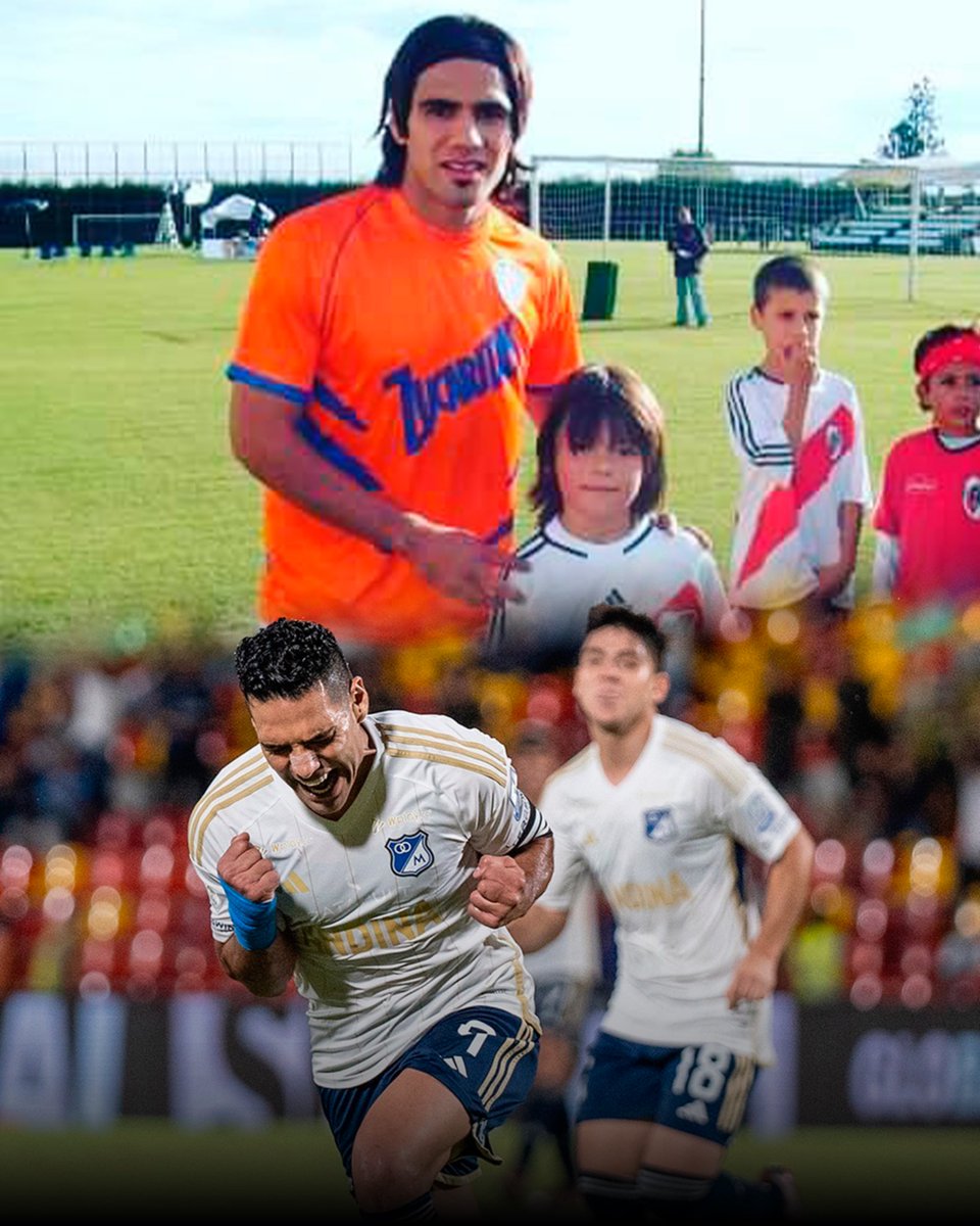 LPEmbajadora's tweet photo. 📸 | Hace 15 años le pedías una foto a tu ídolo 🌟🇨🇴, y hoy eres tú quien le asiste para marcar su gol 3️⃣4️⃣7️⃣⚽️, convirtiéndolo en el máximo goleador colombiano de todos los tiempos 🐐🇨🇴👑.  

El fútbol nos regala momentos como este 💙🤍, dignos de una película para la trama... https://t.co/a8E7EzGkTi