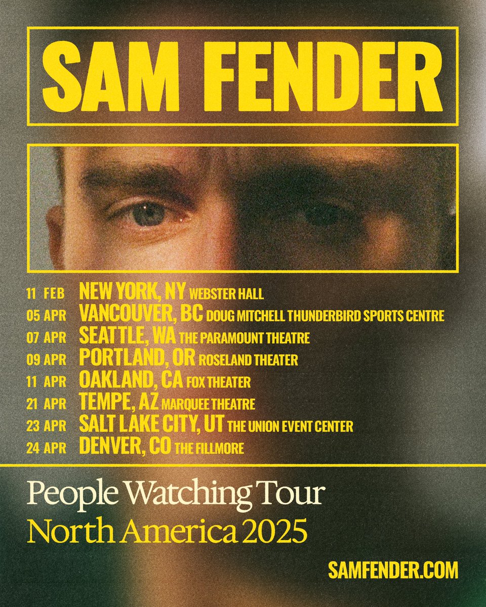samfendermusic's tweet image. North America… It’s been too long!! Everyone on the mailing list gets access to the presale next week Tues 19th 10.30am local time 🙌

samfender.lnk.to/SocialClubSign…