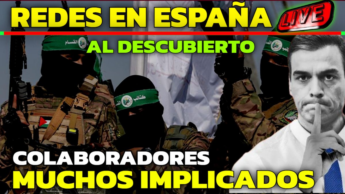 JREntreComillas's tweet photo. hoy a las 21:00 hora de España. Las REDES de HAMAS en España. Políticos, empresas y ONGs 😁https://t.co/Dxj64XmY06
#israel #hamas #PsoeBandaCriminal https://t.co/wba7SXLWVh