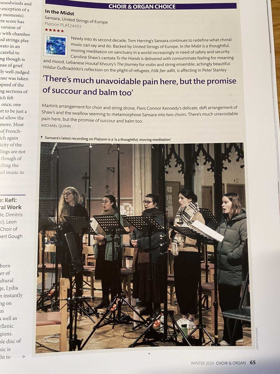 Michael Quinn (@quinnfreelance) on Twitter photo "A thoughtful, moving meditation on sanctuary in a world increasingly in need of safety and security." Delighted to see <a href="/SansaraChoir/">SANSARA</a>/<a href="/TomFHerring/">Tom Herring</a> & <a href="/UnitedStringsEU/">United Strings of Europe</a>'s In the Midst, with gorgeous pieces by @caroshawmusic <a href="/hildurness/">Hildur Gudnadottir</a> et al a <a href="/ChoirandOrgan/">Choir & Organ</a> Choice. My review… "A thoughtful, moving meditation on sanctuary in a world increasingly in need of safety and security." Delighted to see <a href="/SansaraChoir/">SANSARA</a>/<a href="/TomFHerring/">Tom Herring</a> & <a href="/UnitedStringsEU/">United Strings of Europe</a>'s In the Midst, with gorgeous pieces by @caroshawmusic <a href="/hildurness/">Hildur Gudnadottir</a> et al a <a href="/ChoirandOrgan/">Choir & Organ</a> Choice. My review…