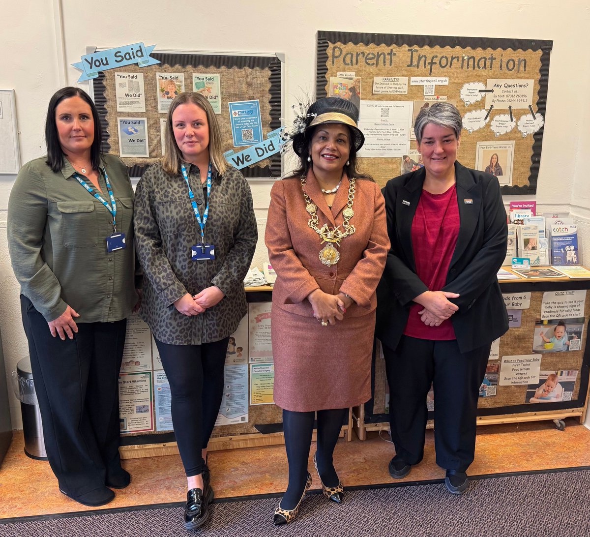 MayorChester's tweet photo. The Lord Mayor was delighted to meet everyone at the Blacon's Children Centre for Baby Week.

She was incredibly impressed by the range of initiatives available and was moved by the passion and dedication of the staff involved. 

#Blacon #BabyWeek #Children
#Chester #LordMayor https://t.co/Yd5sxq15SI