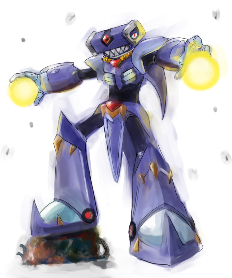 「ロックマンX6のメタルシャーク・プレイヤー。2枚目は過去に描いたもの 」|バイトのイラスト