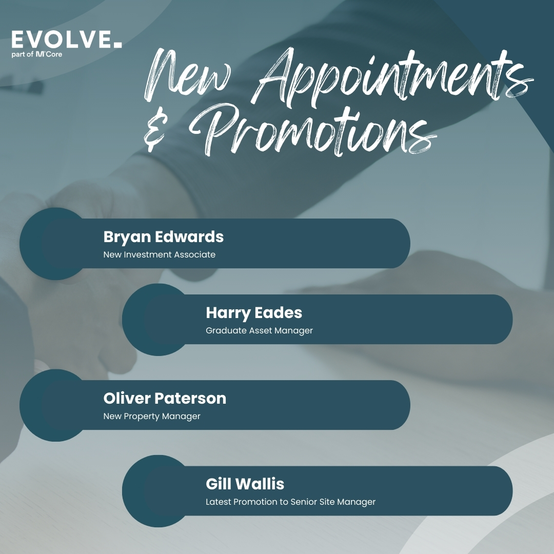 Evolve Estates expands team with new appointments and promotion.
 
We are pleased to announce that we have recently appointed three new positions and made one internal promotion. 

Read more on LinkedIn > linkedin.com/company/evolve…

 #EvolveEstates #TeamExpansion #NewAppointments