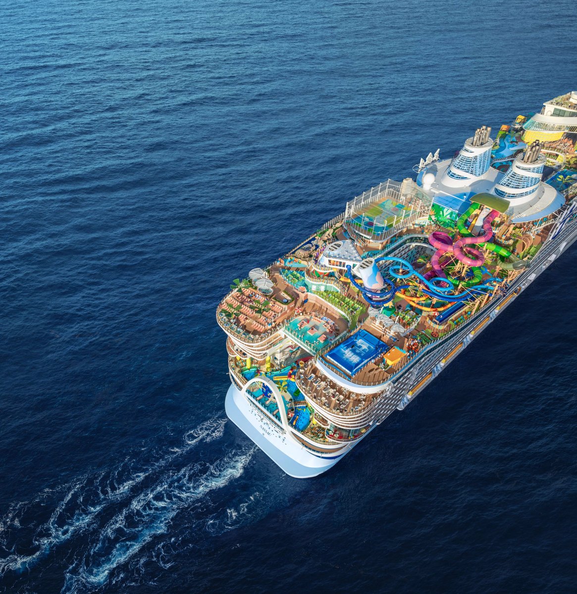AnytimeJourneys's tweet photo. Have you ever thought what it would be like to sail on the largest cruise ship in the world? Now you can, onboard Icon of the Seas! From adrenaline-pumping heights above the ocean to 7 unique pools, prepare for non-stop thrills and relaxation. 🏄‍♂️⛱️  #RoyalCaribbean #IconOfTheSeas https://t.co/J2BpUmI58q