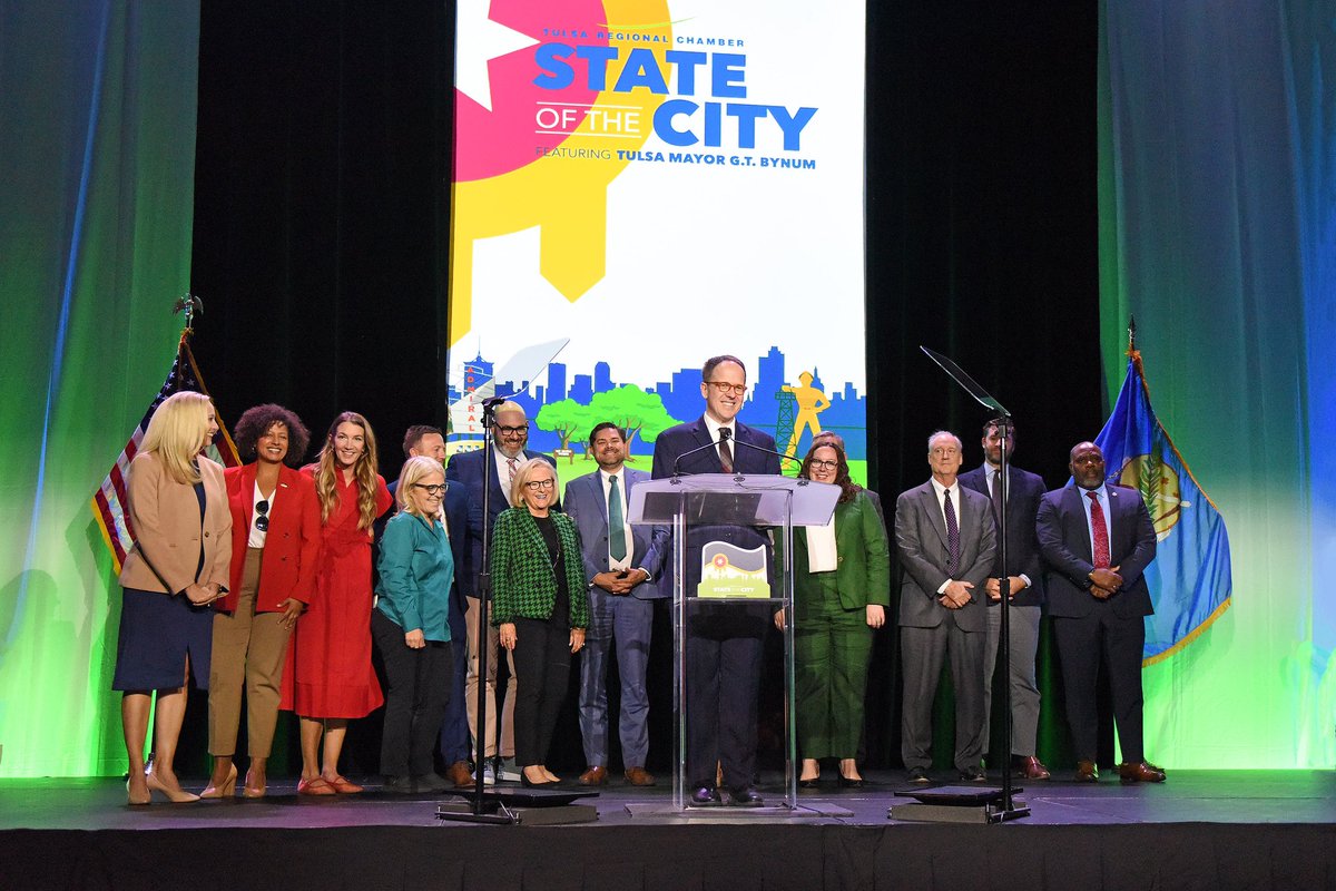 Delivered my final State of the City address, with members of our incredible team standing with me on the stage to close it out.

“Look at where Tulsa has come in the last 8 years: Tulsa is safer.  Tulsa has more people enjoying greater opportunity.  And Tulsa is physically