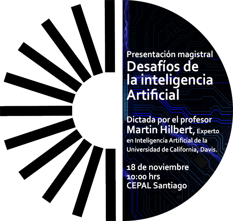 eLAC_CEPAL's tweet photo. Les invitamos a la Presentación Magistral: Desafíos de la Inteligencia Artificial, dictada por Martin Hilbert (UC Davis).
🗓️ Lunes 18 de noviembre
🕙 10:00 - 12:30
📍 CEPAL (Av. Dag Hammarskjöld 3477, Vitacura, Santiago).
Información y registro: https://t.co/8QhdBcl9Cz https://t.co/3WDKeViRYW