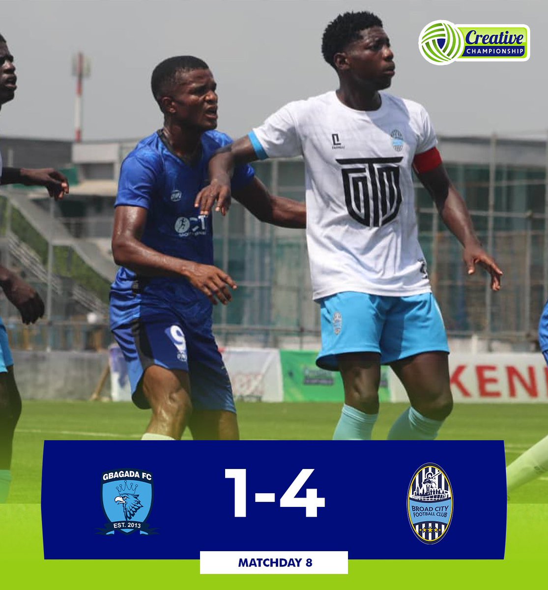TCC_League's tweet photo. Broad City maintain unbeaten start , as Gbagada’s winning streak comes to an end.

#TCCLeague25 #GBABRC https://t.co/f7TPzUPjGn