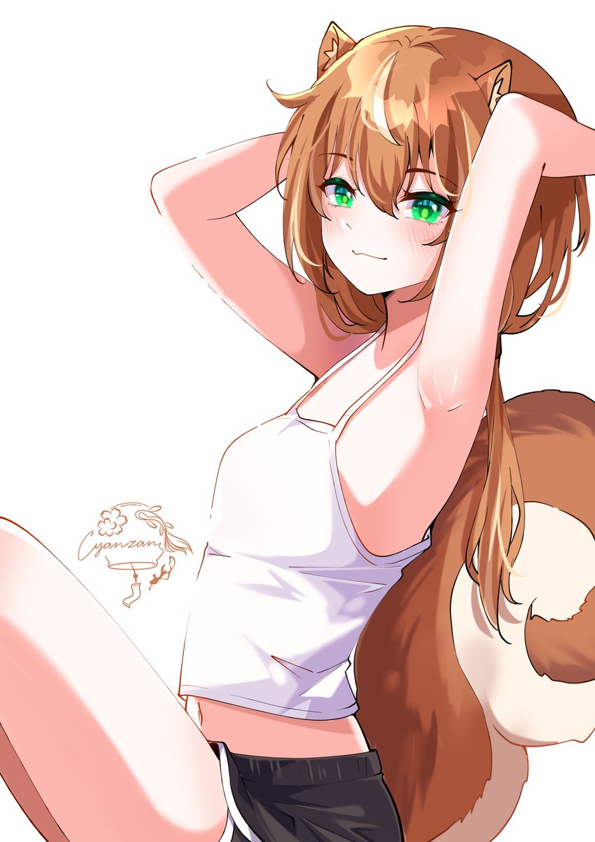cyanzann's tweet image. Day 005 
Ohayou~🐿️ 
#100DayChallenge #hololive #iRISUtration