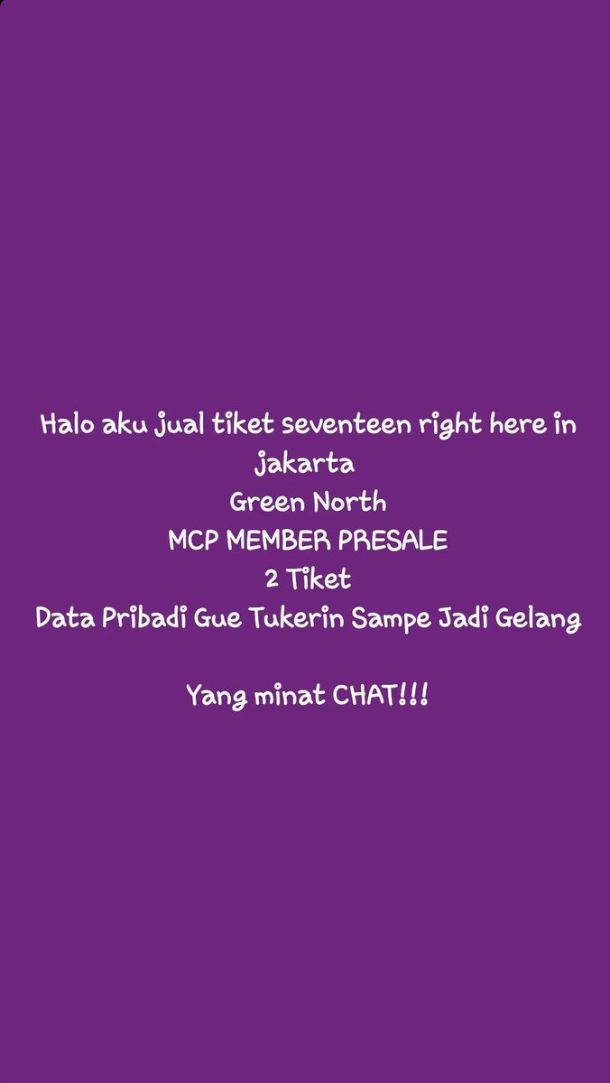 nursyaaa13's tweet photo. Guys yang ada yang minat ticket seventeen? Temen gue mau jual ticket nya nih katanya... #SEVENTEEN https://t.co/Qka645nQhn