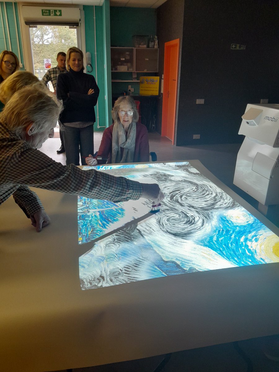 h2htheatre's tweet image. Last week our Memory Café guests had fun with our new Magic Table - an interactive projection system that brings games and activities to life. ✨

We’re thrilled to see it bringing smiles and creating connections.

#MagicTable #InteractiveTherapy