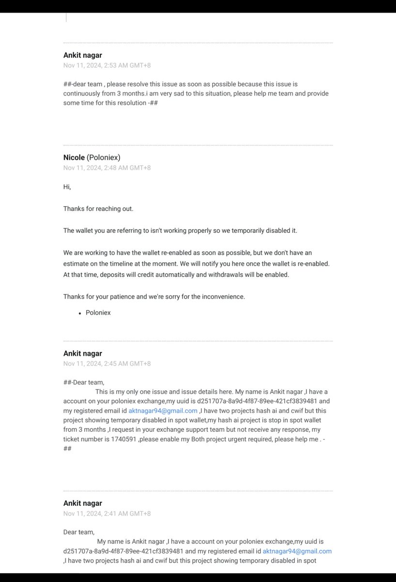 aktnagar94's tweet photo. @Poloniex dear team,I am pressurized by you from 4 months and my fund blocked by you without any https://t.co/yczumJPTVN total support handle,mail, customer support and twitter without response and https://t.co/C8iPoAZPFO are fraud. https://t.co/VtSHCt76t4