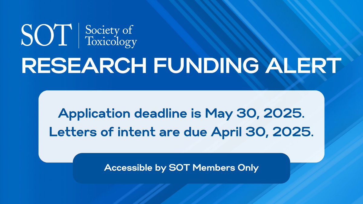 SOToxicology's tweet photo. RESEARCH FUNDING ALERT: @NIH has reissued a grant opportunity that funds research to develop new treatments that reduce illness and death from acute toxic chemical exposure. https://t.co/0MHU9EiDxY (accessible by #SOTMembers only) https://t.co/xGR2JTTFae