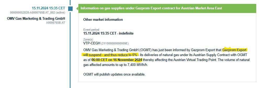 Putin just cut off gas to Austria to punish them for an Austrian court ordering Gazprom to pay Austria's oil giant OMV €240 million.

Putin did this to Ukraine in 2009, in winter also, people froze to death.

Russia will do to Europe everything they are doing in Ukraine.