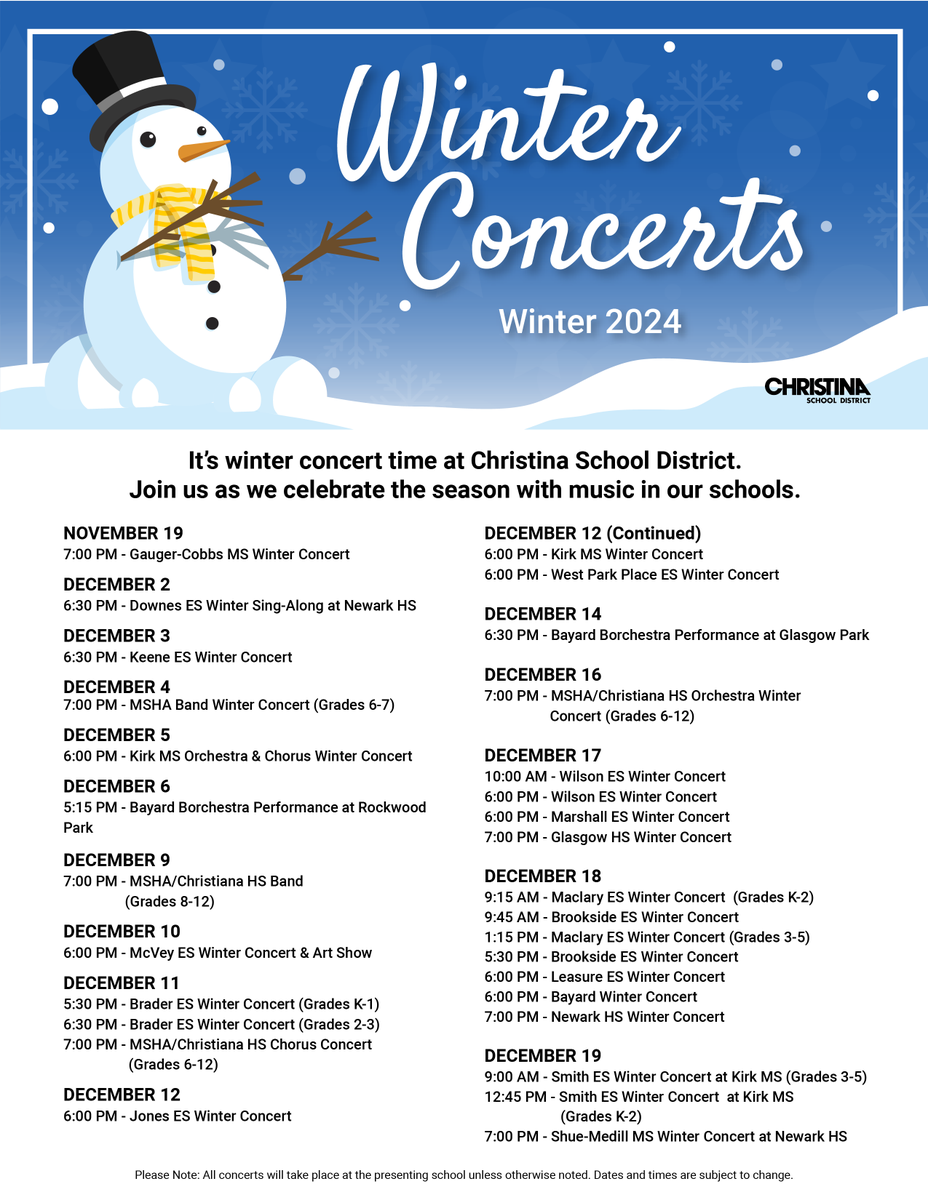 ChristinaK12's tweet photo. Christina is excited to announce our 2024 Winter Concert Series schedule! Kicking off with a performance on November 19, this year’s series features 30 incredible performances that will delight and inspire audiences of all ages. To read more, please visit: https://t.co/aNx3V9KxkU https://t.co/I4nWsKgG5Y