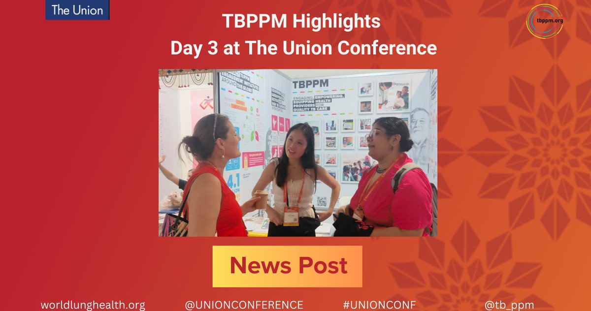 tb_ppm's tweet photo. 🚨 Day 3 Highlights from the TB Union Conference 🚨
Another inspiring day⭐ Key moments⭐ included Vietnam’s pharmacy interventions, Nepal’s drone-powered sample transport, and innovative work in Nigeria and more.
#EndTB #UnionConference2024
Read more➡ https://t.co/9Qk68VubIK https://t.co/8enyDZ7n8q
