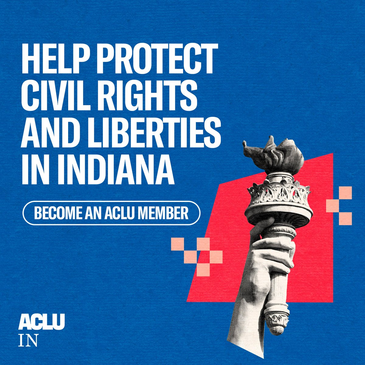 The ACLU of Indiana has been defending the rights of Hoosiers for 71 years, and our commitment remains as strong as ever. But we can’t do it alone — your support is essential. 

Become an ACLU member today to help us protect freedom, democracy &amp; justice: action.aclu.org/give/indiana-j…