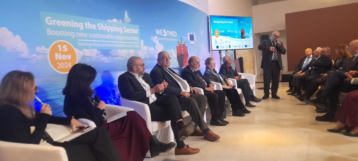 WestMed_Italy's tweet photo. Leonardo Manzari of @WestMed_Italy, speaks at the Joint Maltese-Italian Westmed National Event in Malta.
@WestMedStrat @MaltaGov #BlueEconomy #Italy #Malta https://t.co/TJANynHr4V