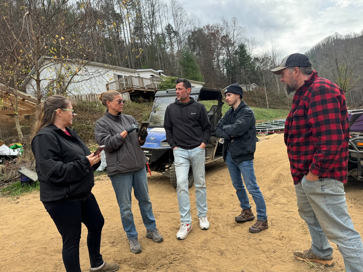 molsjames's tweet photo. Here's a progress report for #WNC for this week:

1.  We worked with @JudgesRescue to help treat a mom and facilitate her getting into a home

2.  Coordinated the purchase/donation of 10 RV's that are going to homes

3.  Got the land of 5 people cleared with the help of @ICONLV and Blake

4.  Sourced rolloff dumpsters for #3--current price gouging has them going for $25k/week.  We got 5 of them for a month for $3000

5.  Partnered with Jason Hatfield doing SAR work in BatCave and built relationships there for ongoing support.

6.  Traveled thru West Yancey--got a hug from Melvin the Mountain man (got a littel handsy, if I'm being honest. LOL) and will be coordinating a deep freeze for them to store meat and distribute to their community.

7.  Working with @CoreySchonhors1 and our nonprofit, @Starlight_Init to develop a community plan including land development, mobile/home building and relocation for folks who lost their properties.

8.  Met folks in Pensacola and Camp Miller for a regular wellness check/clinic.

9.  Treating very sick volunteers who refuse to take a day off!

10.  @CoreySchonhors1 and his team are documenting the people's stories--they NEED to be told!

11.  Working with a school that needs a lunch program and new campus 

12.  Developing out a plan for Operation Santa Claus

13. Opened our nonprofit, @Starlight_Init 

The govt can't regulate People Helping People!

Can you help us?  Drop how in the comments please ♥️