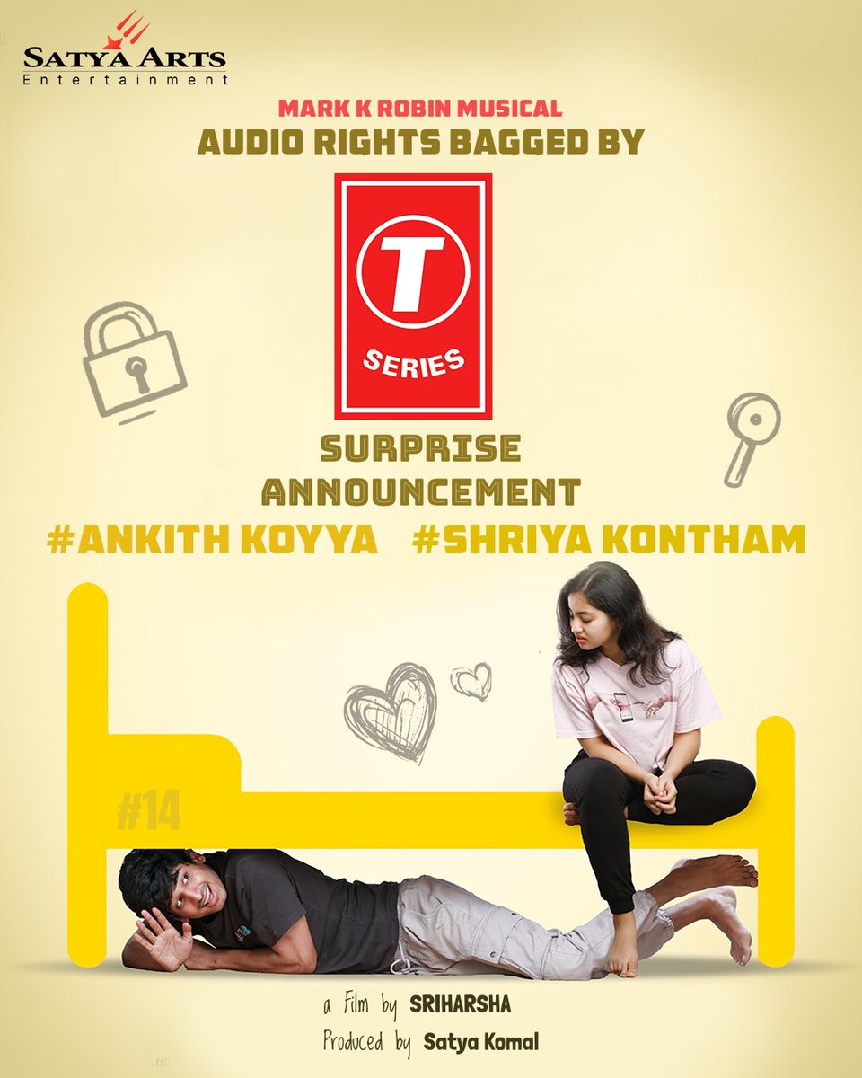 Mark k Robin (@iammarkkrobin) on Twitter photo ! SURPRISE ANNOUNCEMENT!
😂Ankit Koyya’s Gen Z hilarious film!
He Came! He Conquered! He Couldn't Leave!
Audio rights bagged by #TSeries
<a href="/AnkithKoyyaLive/">Ankith Koyya</a> <a href="/ShriyaKontham/">Shriya Kontham</a> #VennelaKishore #indrajaabsar <a href="/sriharsha/">Sri Harsha</a> @satya3arts <a href="/satya_arts_ent/">satya arts entertainment</a> <a href="/vamsikaka/">Vamsi Kaka</a> ! SURPRISE ANNOUNCEMENT!
😂Ankit Koyya’s Gen Z hilarious film!
He Came! He Conquered! He Couldn't Leave!
Audio rights bagged by #TSeries
<a href="/AnkithKoyyaLive/">Ankith Koyya</a> <a href="/ShriyaKontham/">Shriya Kontham</a> #VennelaKishore #indrajaabsar <a href="/sriharsha/">Sri Harsha</a> @satya3arts <a href="/satya_arts_ent/">satya arts entertainment</a> <a href="/vamsikaka/">Vamsi Kaka</a>
