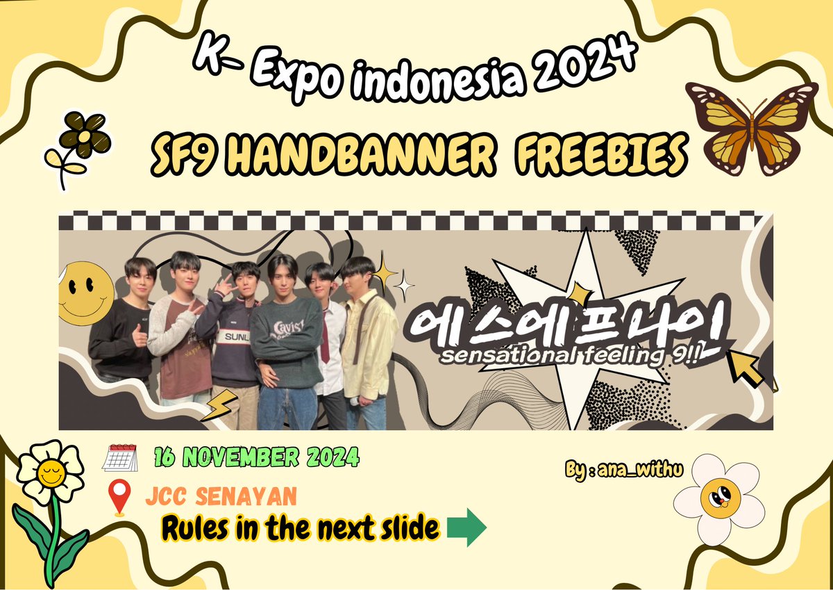na_jastip1's tweet photo. 🌟SF9 Freebies at K- Expo Indonesia 2024 🌟

Freebies by ana_withu

🗓 16 November 2024
📍JCC Senayan 
⏰ TBA

- Follow, Like &amp; RT
- Kindly tag me if you get one 
- For Trade, dm me
- Limited stock

🧚🏻‍♀️ see y'all at the venue !!

#SF9 #SF9inJakarta #KExpoIndonesia2024 
KEXPO https://t.co/LSYFMQkGJg