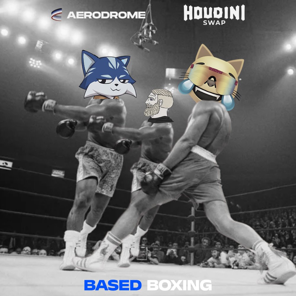DeCrypto_Ghurl's tweet photo. Round 3 of @HoudiniSwap's  #BasedBoxing was absolutely thrilling.

It's good  to see @MogCoinEth holding strong in the lead, effortlessly dodging the competition’s swings. 

But @Toshi_base and @BasedChad6969 are turning up the heat, making things even more exciting. https://t.co/unmIey4RKo
