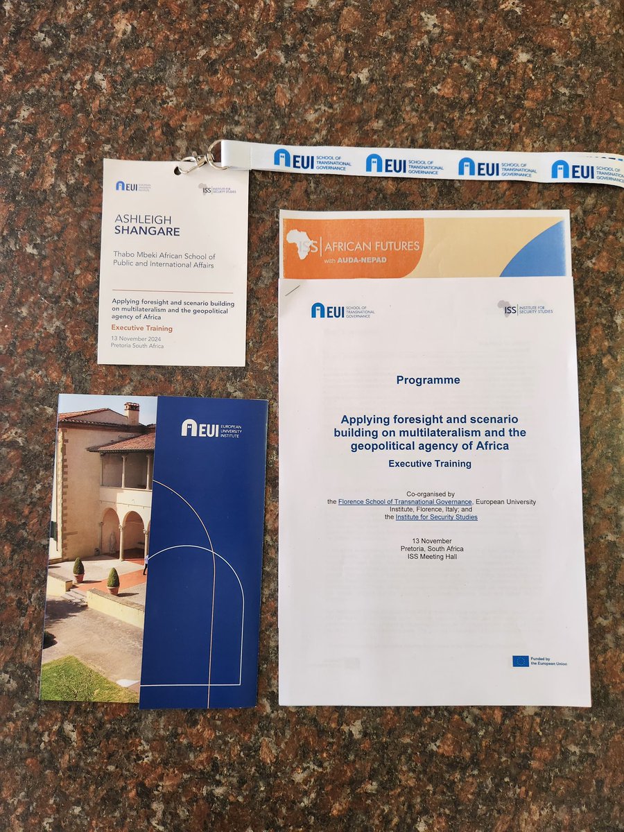 CMAUP's tweet photo. CMA's Dr. @ART_Shangare participated in the “Applying Foresight and Scenario Building on Multilateralism and the Geopolitical Agency of Africa” executive training,  hosted by the Florence School of Transnational Governance (European University Institute) and the @issafrica https://t.co/zrQrp2XYrl