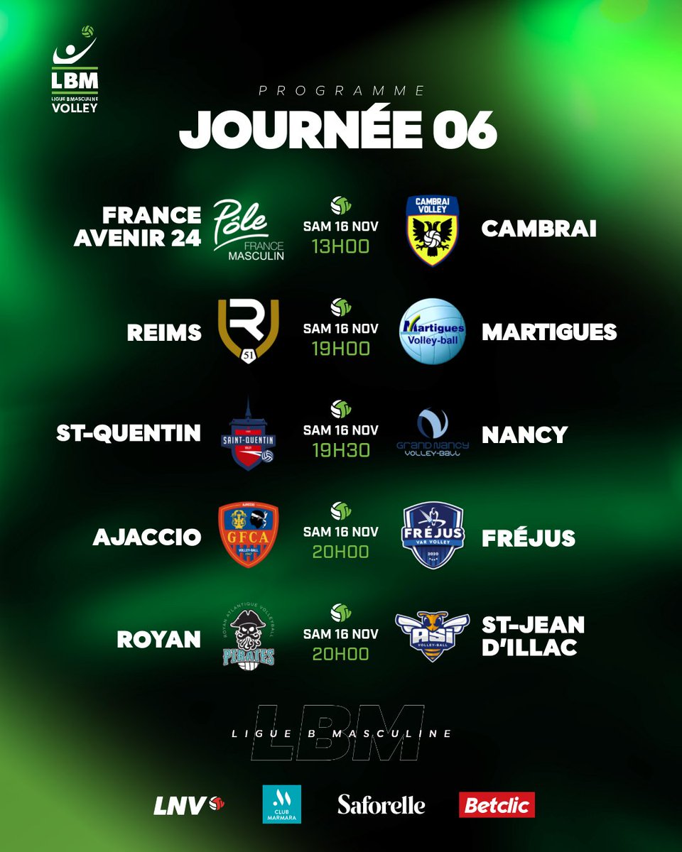 𝐋𝐞𝐬 𝐛𝐞𝐚𝐮𝐱 𝐥𝐞𝐧𝐝𝐞𝐦𝐚𝐢𝐧𝐬 𝐝’𝐄𝐮𝐫𝐨𝐩𝐞
La 9⃣e journée de #MSL offre samedi soir de jolis duels. En #SP6, le choc est en Lorraine, où <a href="/VNVBofficiel/">Vandoeuvre Nancy Volley-Ball (officiel)</a>  défie <a href="/lesmariannes75/">Les Mariannes 92 - Levallois Paris Saint-Cloud 🏐</a>. Enfin, en #LBM, les deux cadors ont rendez-vous samedi au U Palatinu.