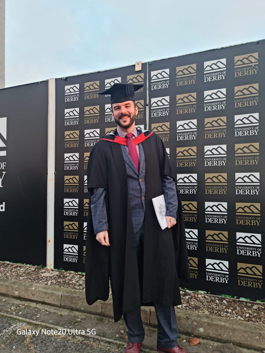 Mindful Idol, Strange Disciple. Grateful to have graduated from <a href="/DerbyUni/">University of Derby</a> with a Masters of Science (Distinction) in Forensic Psychology. I am so very grateful for my 5 years of study with Derby. I continue my research at Derby as an honorary associate. #derbygrad