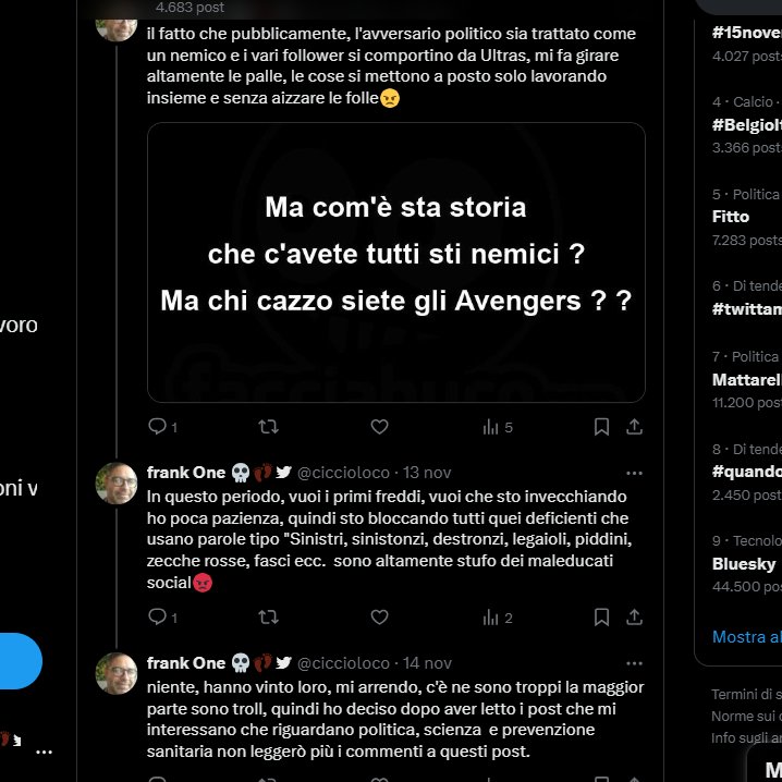 questo è il motivo per cui mi sto disaffezionando a Ics.