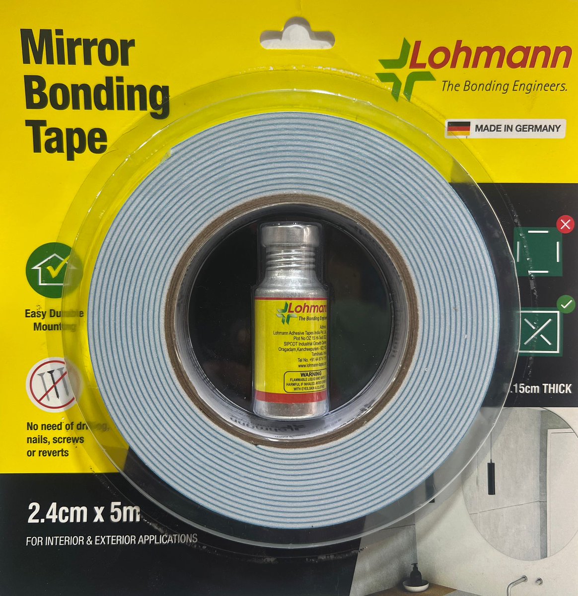 HardwareSamachr's tweet image. From mirrors to solid surfaces, trust Lohmann Tapes for unmatched quality &amp;amp; strength.
#LohmannTapes #MadeInGermany #AdhesiveSolutions #HardwareSolutions #MirrorTape #KitchenInnovations #Chennai #SolidSurfaceTape #AttachmentTape #ClearTape #DuplocollTape #VHPTape #HomeImprovement