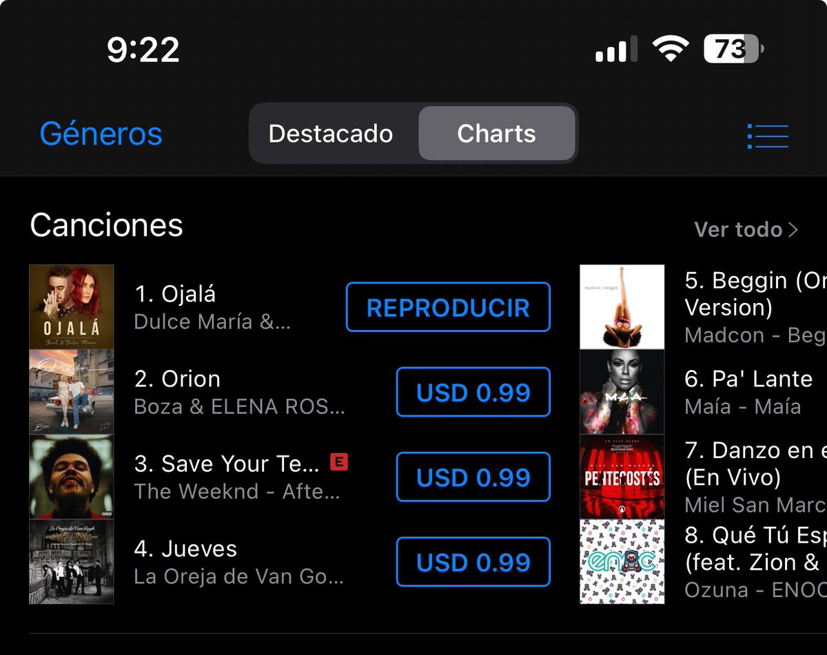 SolamenteDMRD's tweet photo. #Ojalá la nueva colaboración de @DulceMaria con #beret está #1 en iTunes de República Dominicana 🇩🇴 https://t.co/tfqPtTzCRo