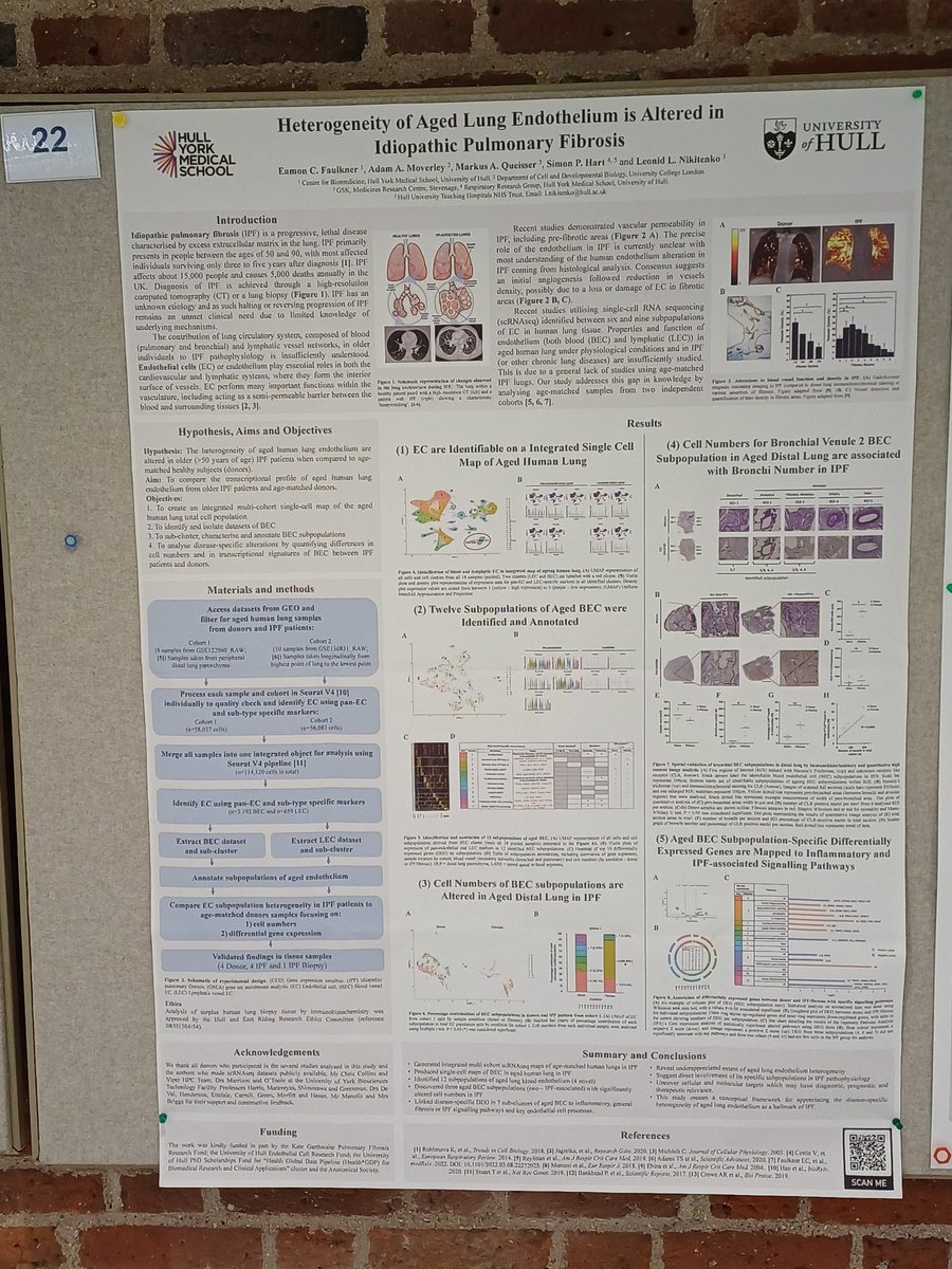 EamonFaulkner98's tweet image. Had a great time this week at the #GenomeInformatics2024 conference organised by the @eventsWCS in Cambridge 🇬🇧. Thank you all for such amazing discussions and the WCS for the bursary award 🧬🫁 🤓.