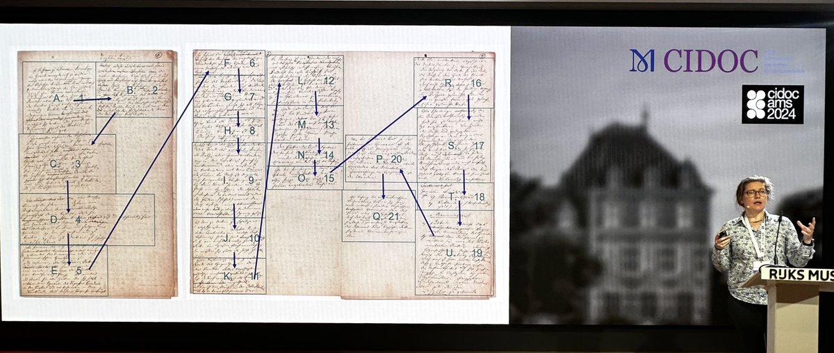 Elena Chestnova presenting the Semantic TEI and Digital Semper Edition project  at this weeks #CIDOC2024 conference at the <a href="/rijksmuseum/">Rijksmuseum</a> .