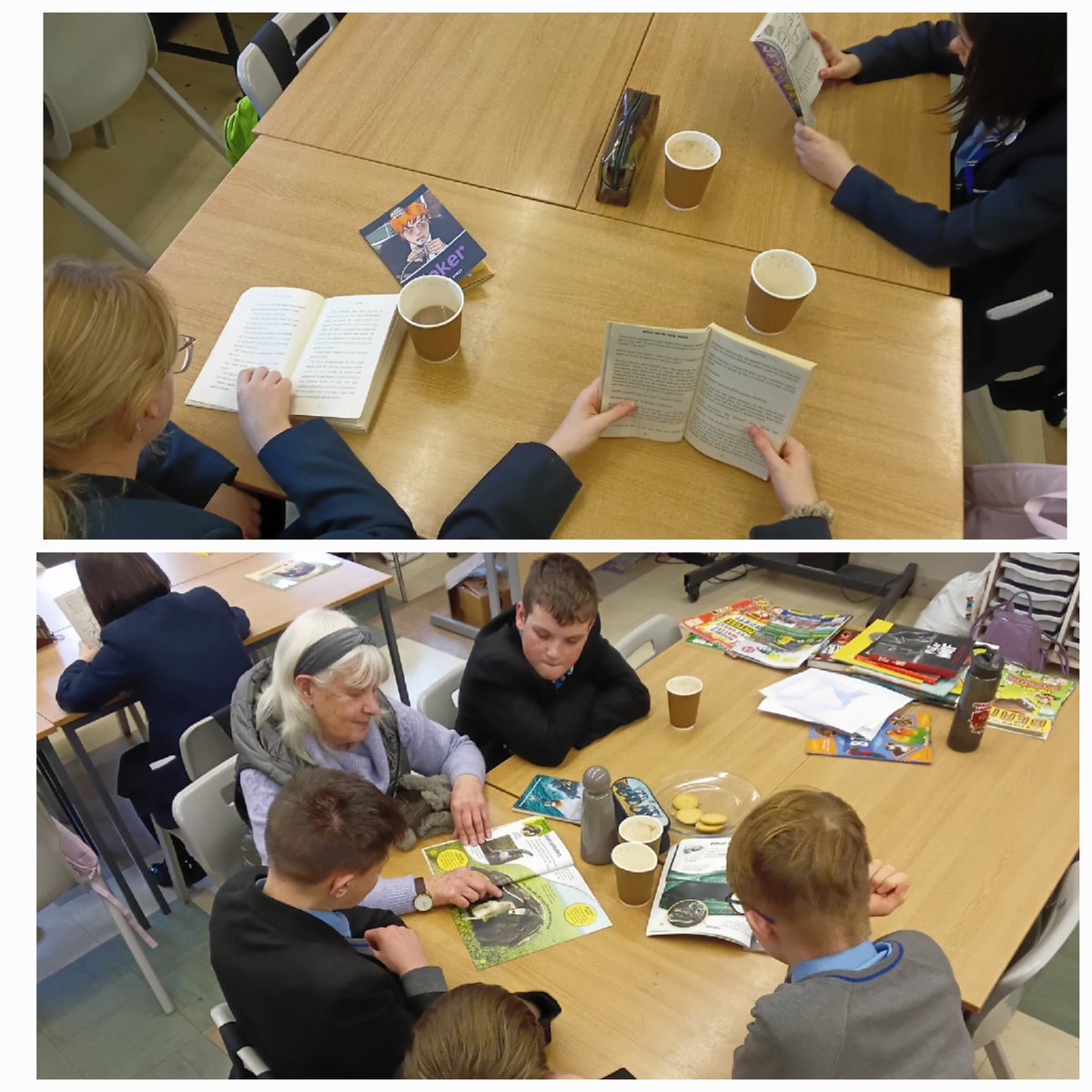 Hot chocolate and books, no better way to start a Friday! ☕️ 📚 #reading #books #sen