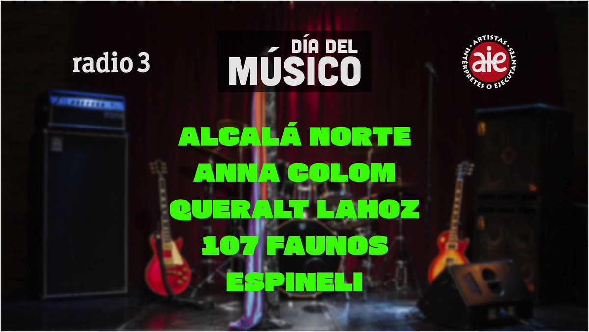 🎶 AIE celebra por segundo año consecutivo el “Día del Músico”, en colaboración <a href="/radio3_rne/">Radio 3</a>, en esta ocasión en el marco del <a href="/Monkeyweek/">Monkey Week SON Estrella Galicia</a> en Sevilla.  
 
A partir de las 17 horas del viernes, 22 de noviembre, Radio3 retransmitirá vía streaming el programa especial con el que