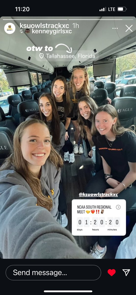 SeilerShawn's tweet photo. Excited for @seilerrunner23 and her @KSUTrackFieldXC team today! Racing this morning on ESPN+ at Florida State.  Let’s Go Owls!! https://t.co/2PiPCQC4vP