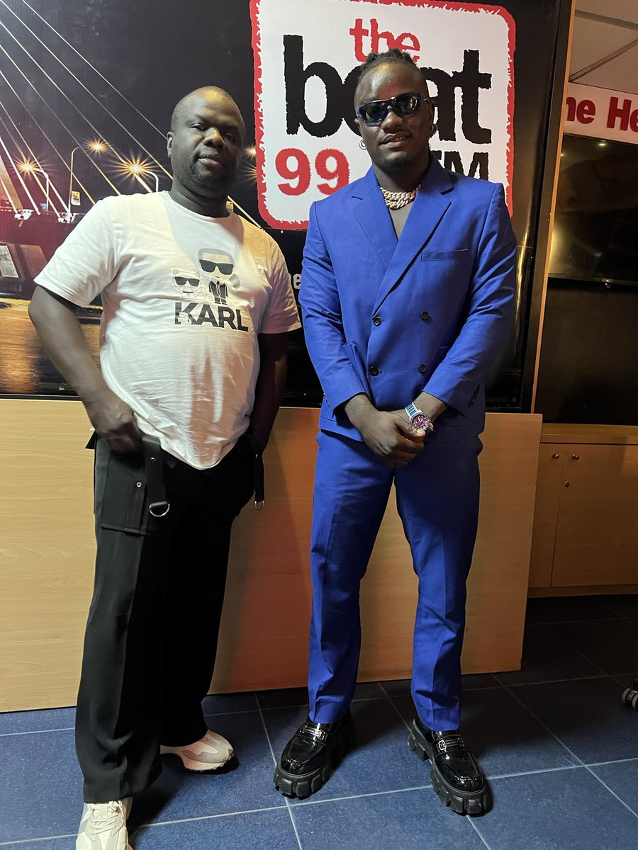 officialdrela's tweet photo. It is awesome to have conversation with the great 👑 @Osi_Suave about Myself and My BAD BOY EP On @thebeat999fm 
#BigDrela #BadBoyEP

#9ja #Lagos #BreakingNews #deprem
#PaulTyson https://t.co/WohISpzLiW