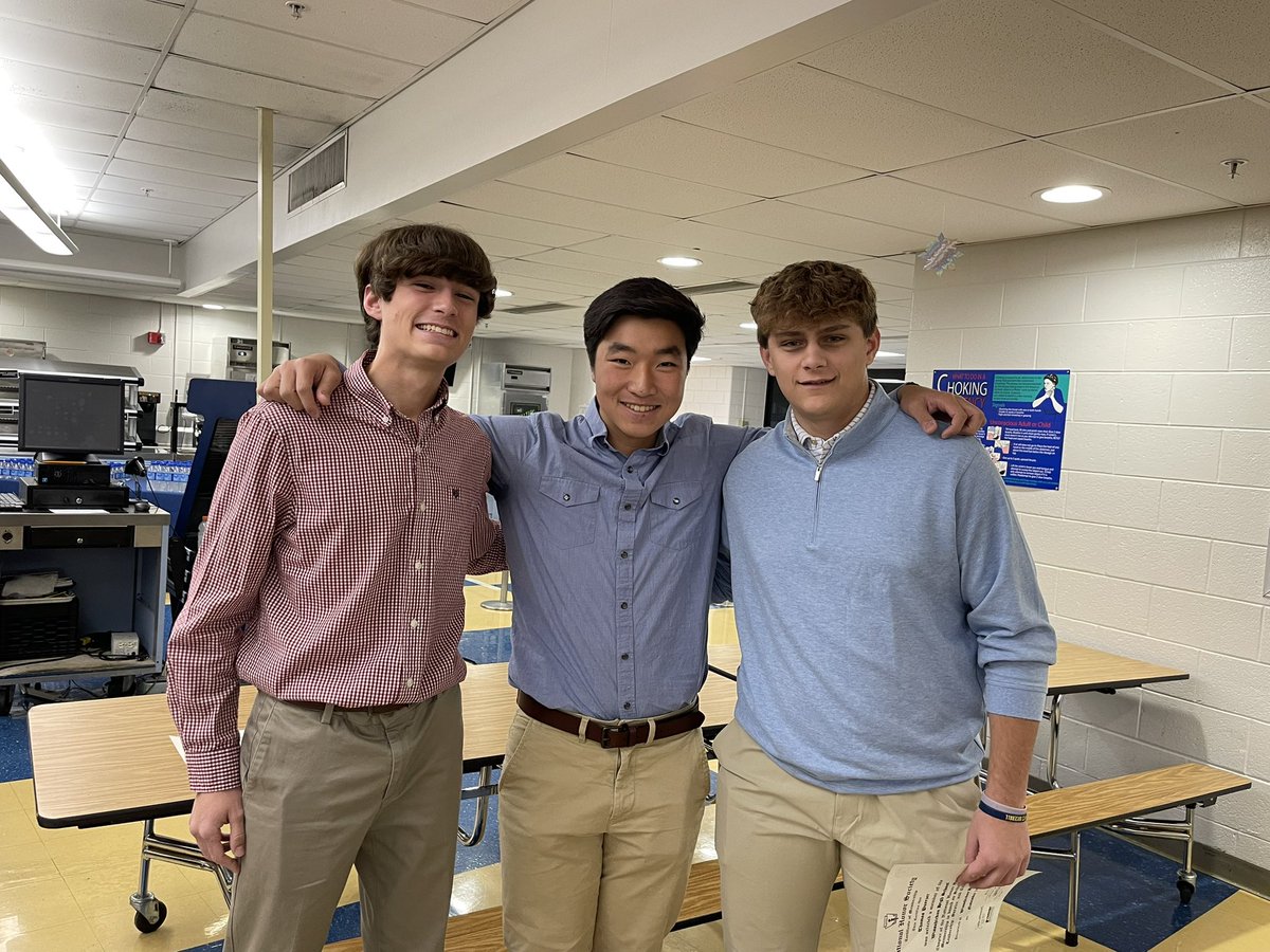 Congrats to Dylan Shanter, Chace Kim, and Thomas Puerzer on their induction to the National Honor Society! #studentathletes
