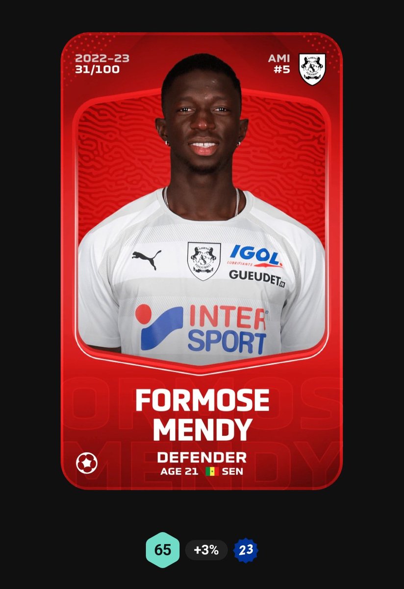 SorareContender's tweet photo. 🥳 Sorare Giveaway 🥳

To help get my Sorare YouTube channel off the ground, I'm giving away a Rare Formose Mendy 🔥

🔹️Follow @SorareContender
🔹️Retweet this post 🔄
🔹️Retweet my pinned post (video) https://t.co/PKh19JoFc8