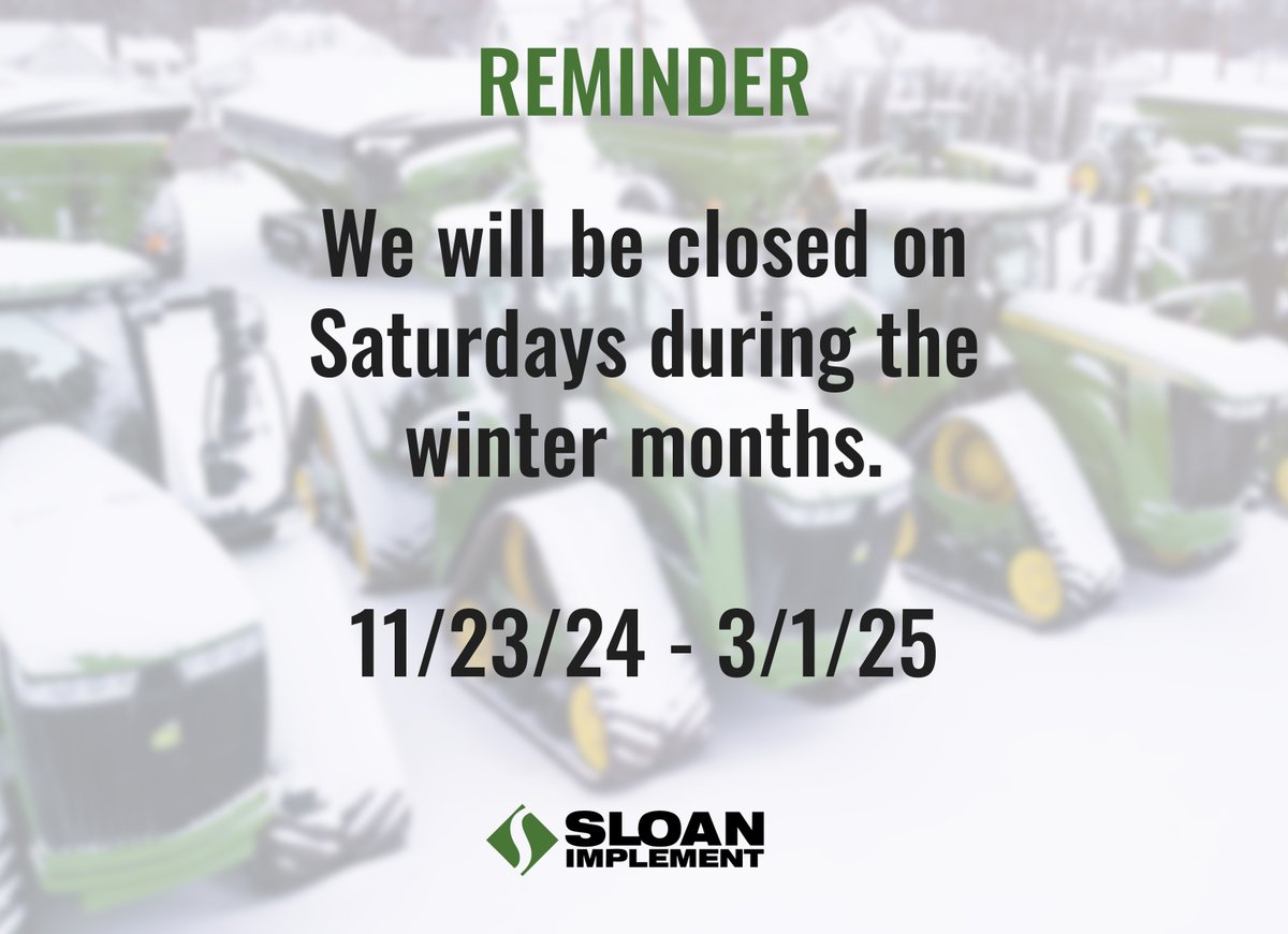 Sloan Implement tweet media