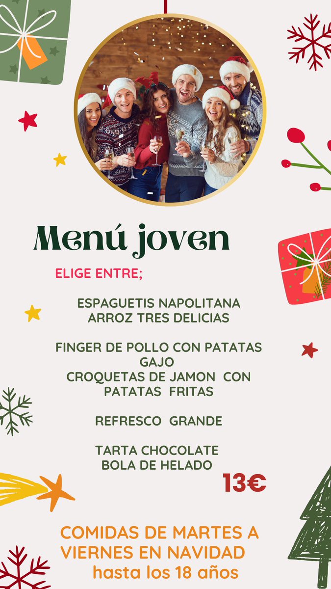 ProyectoLabor's tweet photo. La Navidad viene cargada de ilusión este año, y qué mejor modo de celebrarla que visitando nuestro Zoo Bar Restaurante, y disfrutar en familia, con tu empresa o amigos, incluyendo los jóvenes de 18 (Ver menú jóvenes), de nuestros exquisitos menús navideños.
Reservas 624 20 58 17. https://t.co/dZLwXBBfcj